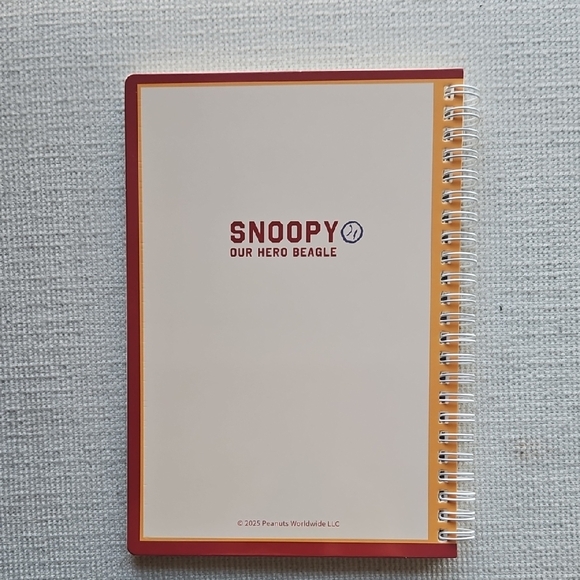 Snoopy Spiral Notebook with Orange and White Cover - Picture 5 of 10